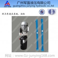Sanitation vehicle hydraulic system, oil cylinder